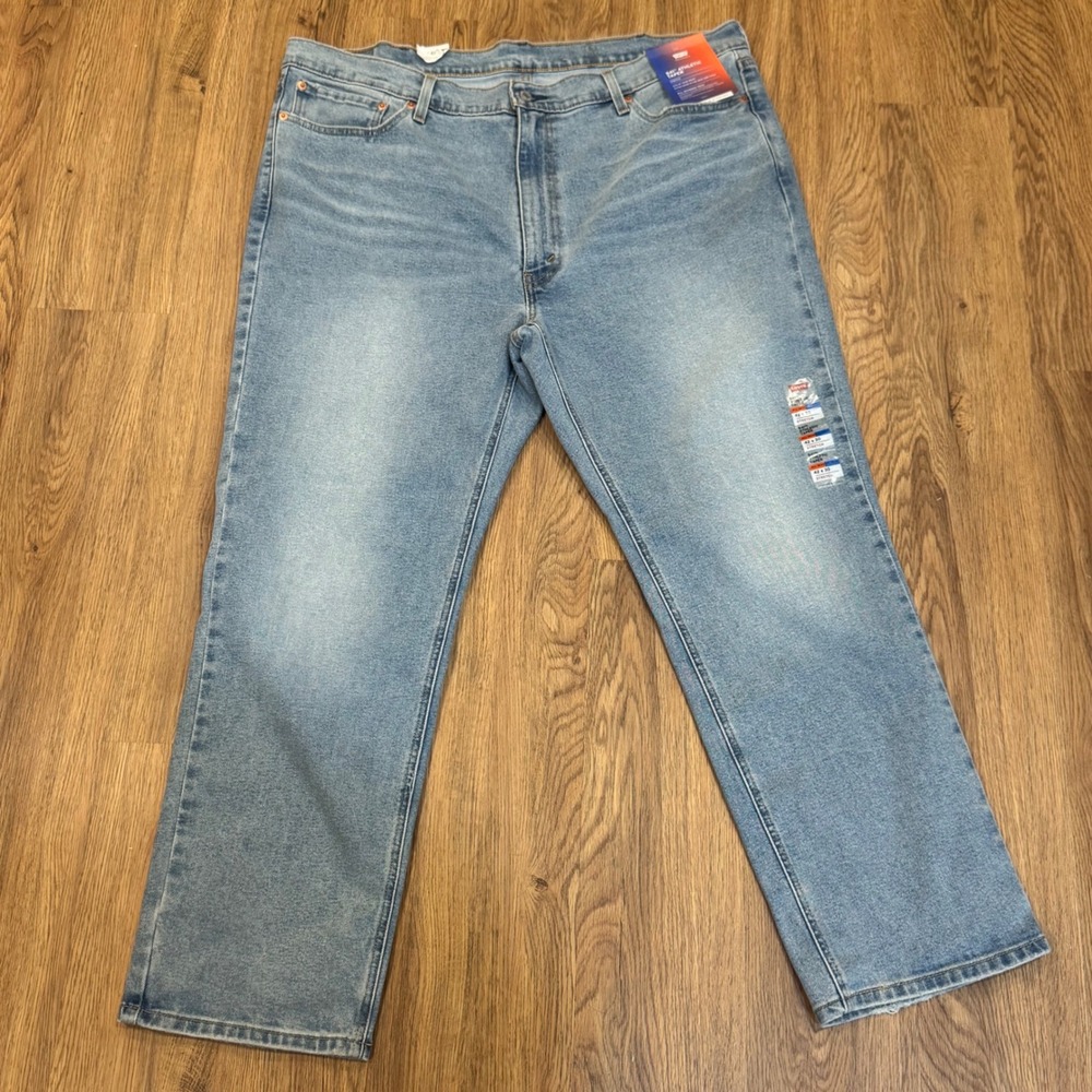 Levis 541 Athletic Taper Jeans Mens 42x30 Light Wash Stretch All Seasons Tech